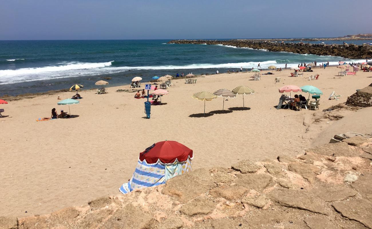 Foto af Rabat Strand med lys fint sand overflade