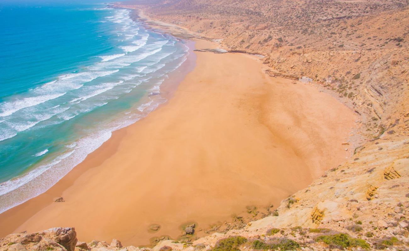 Foto af Plage amllal imouzal med lys fint sand overflade