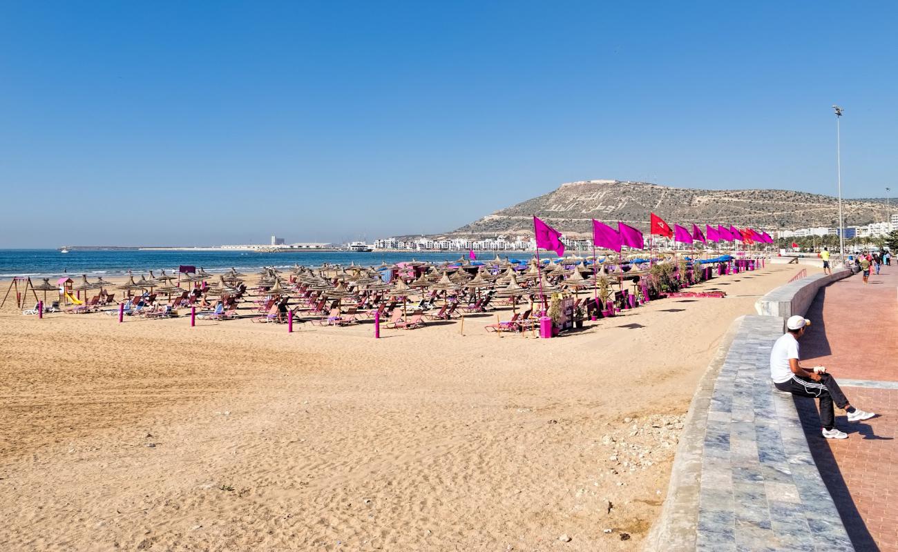 Foto af Agadir strand med lys fint sand overflade