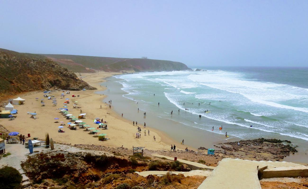 Foto af Plage Tamhrouchte med lys fint sand overflade