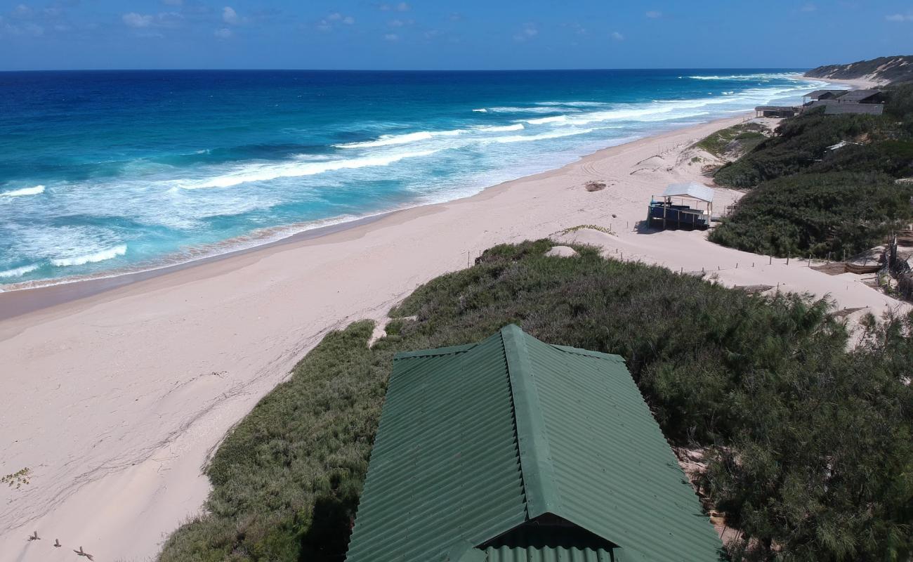 Foto af Pomene Beach med lys sand overflade