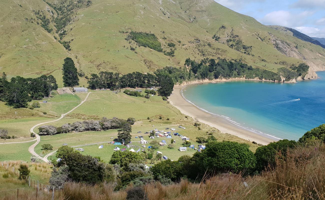 Foto af Titirangi Beach med lys sand overflade