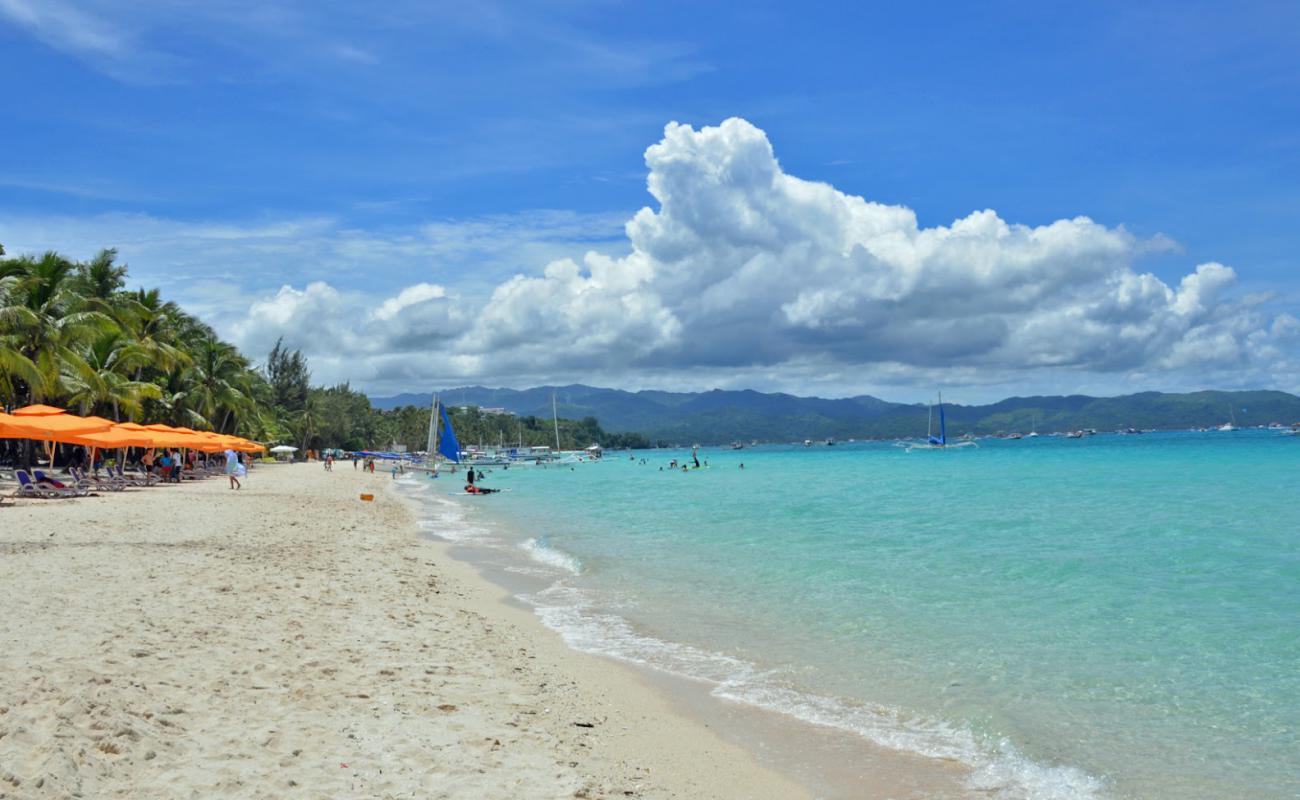 Foto af Boracay Strand med hvidt fint sand overflade