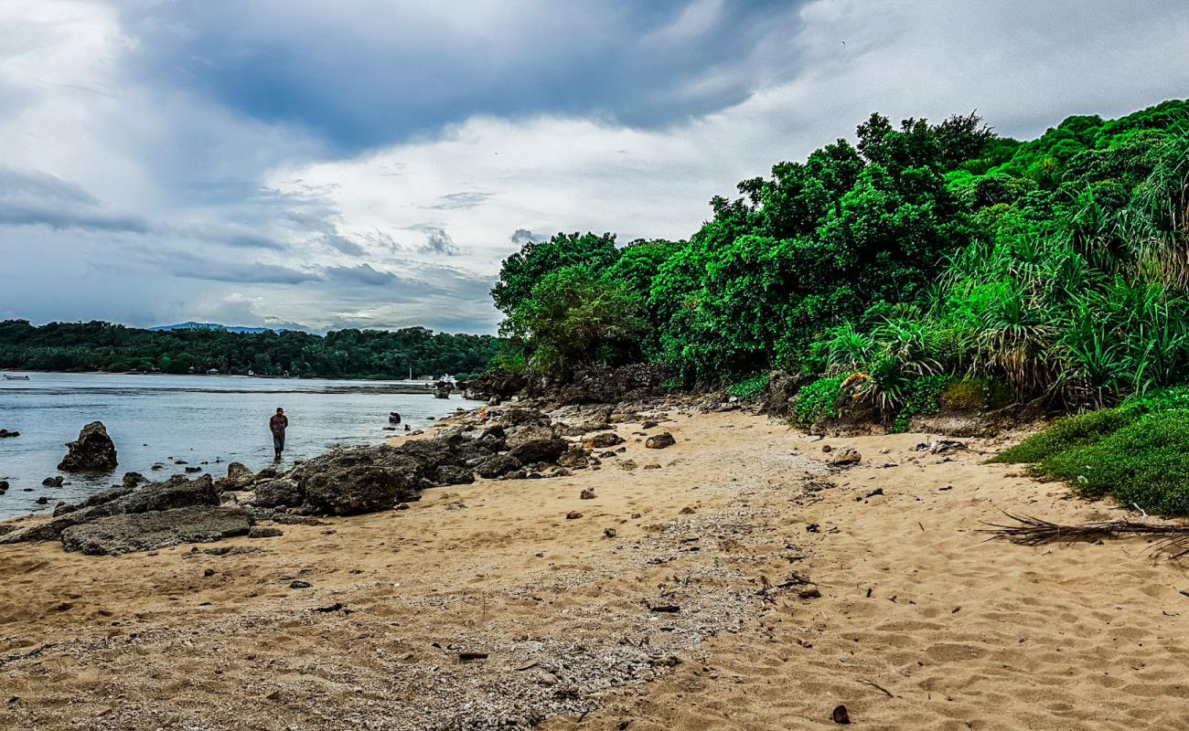 Foto af Cliff beach Siaton med lyst sand & sten overflade