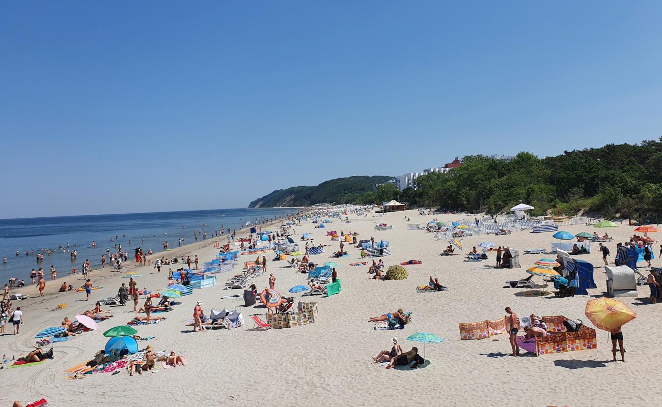 Foto af Misdroy strand med lys fint sand overflade