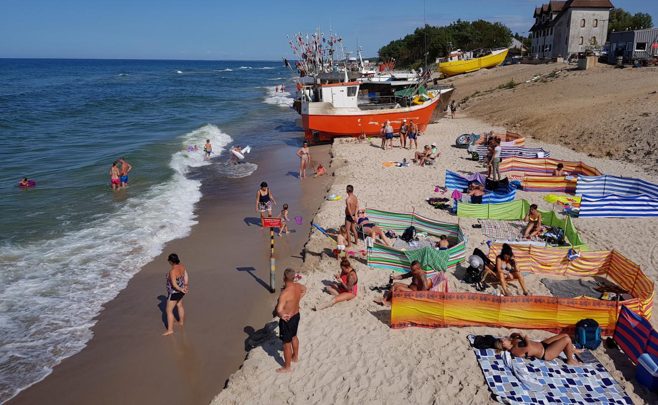 Foto af Chlopy Beach med lys sand overflade