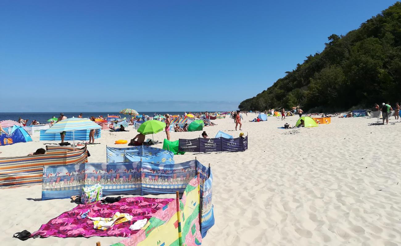 Foto af Jastrzebia Gora Beach med lys fint sand overflade