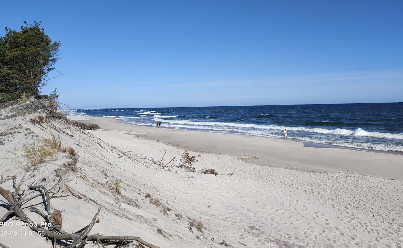 Foto af Kuznica Beach med hvidt fint sand overflade