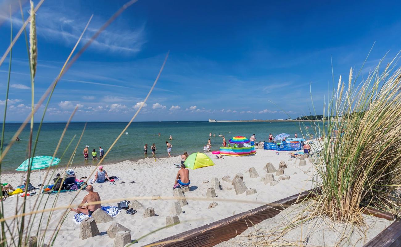 Foto af Helska Mala plaza med lys fint sand overflade