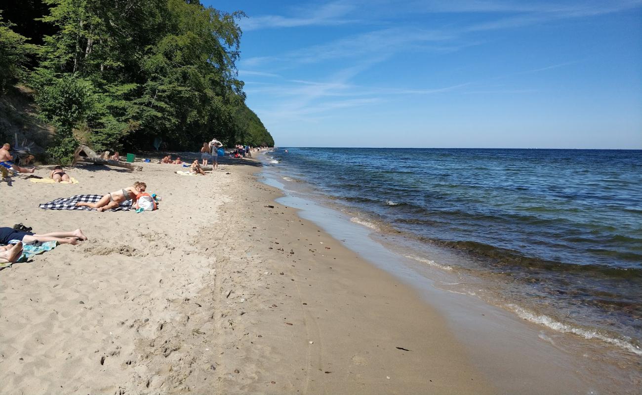 Foto af Oksywie beach med lys sand overflade