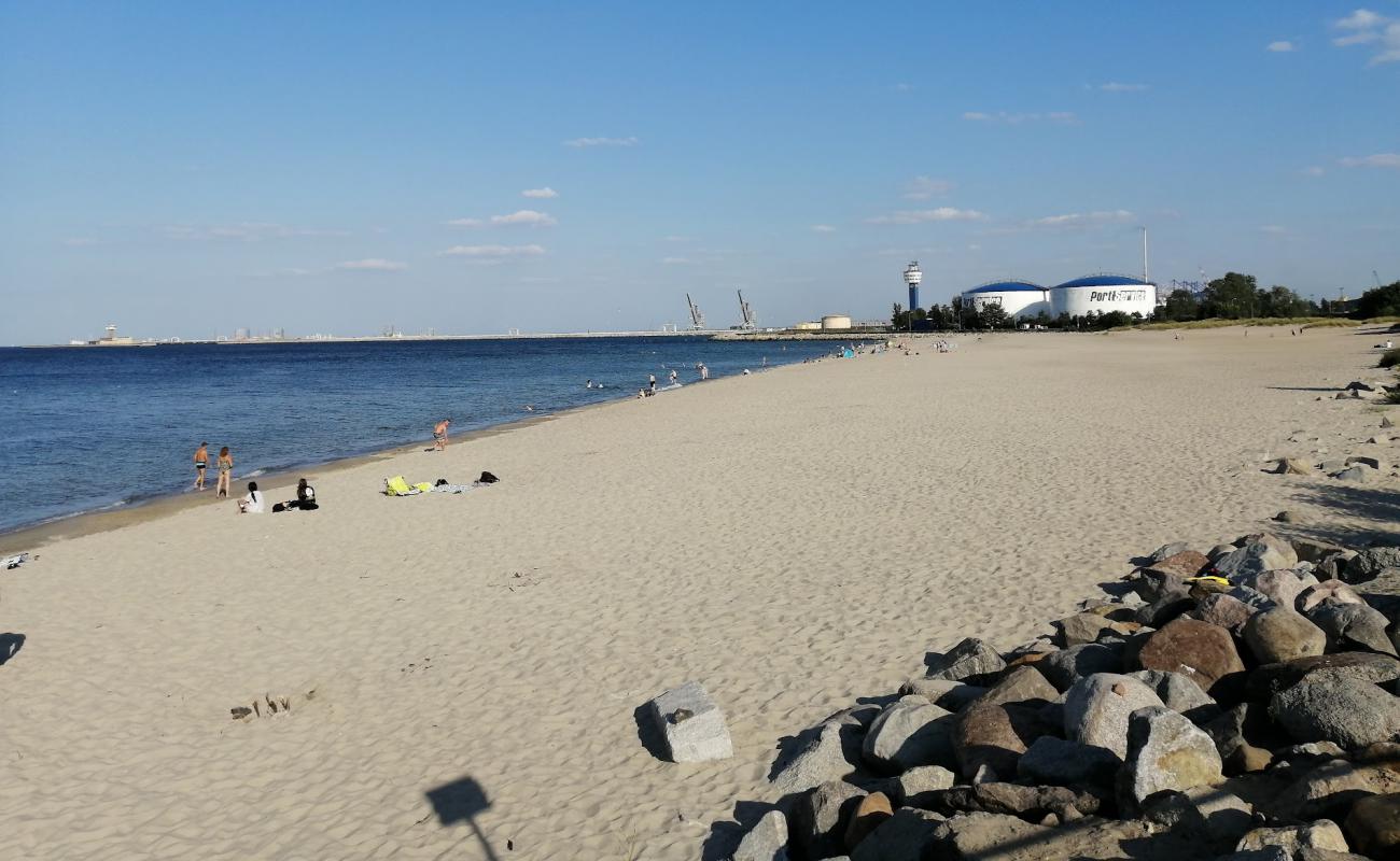 Foto af Westerplatte beach med lys sand overflade