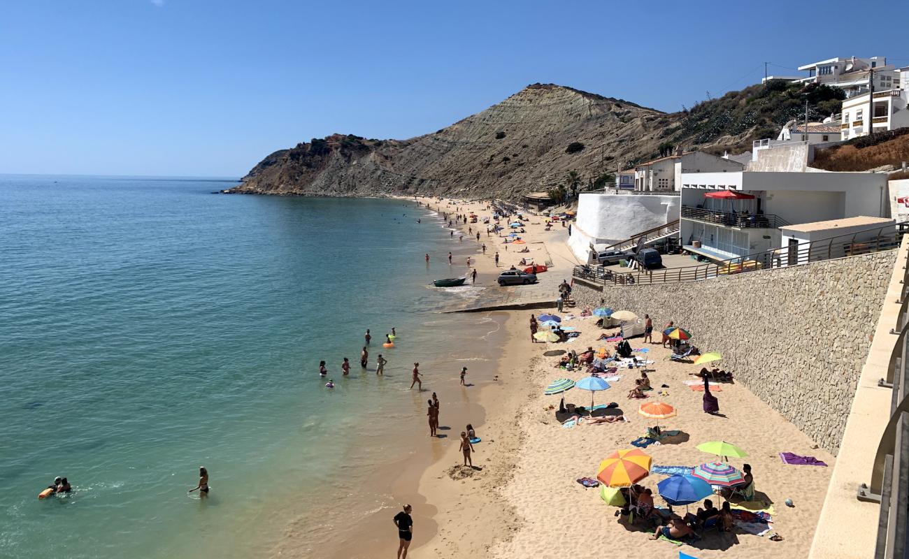 Foto af Praia do Burgau med lys fint sand overflade