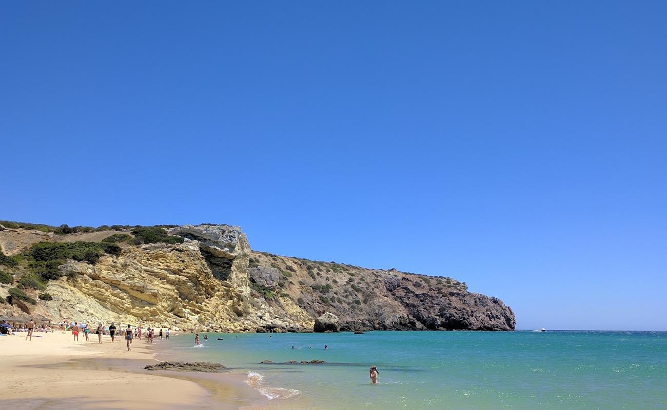 Foto af Praia do Zavial med lys fint sand overflade