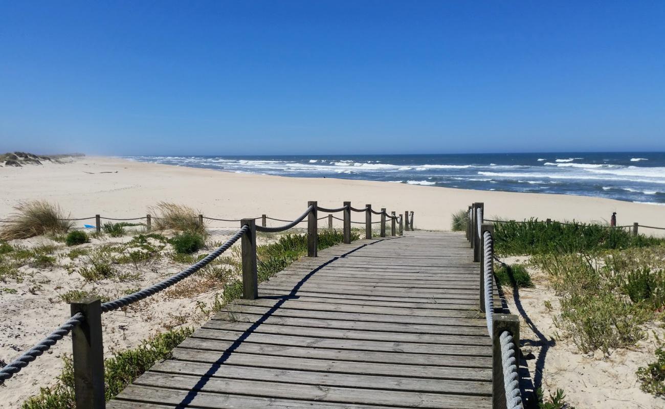 Foto af Praia da Costa de Lavos med lys fint sand overflade