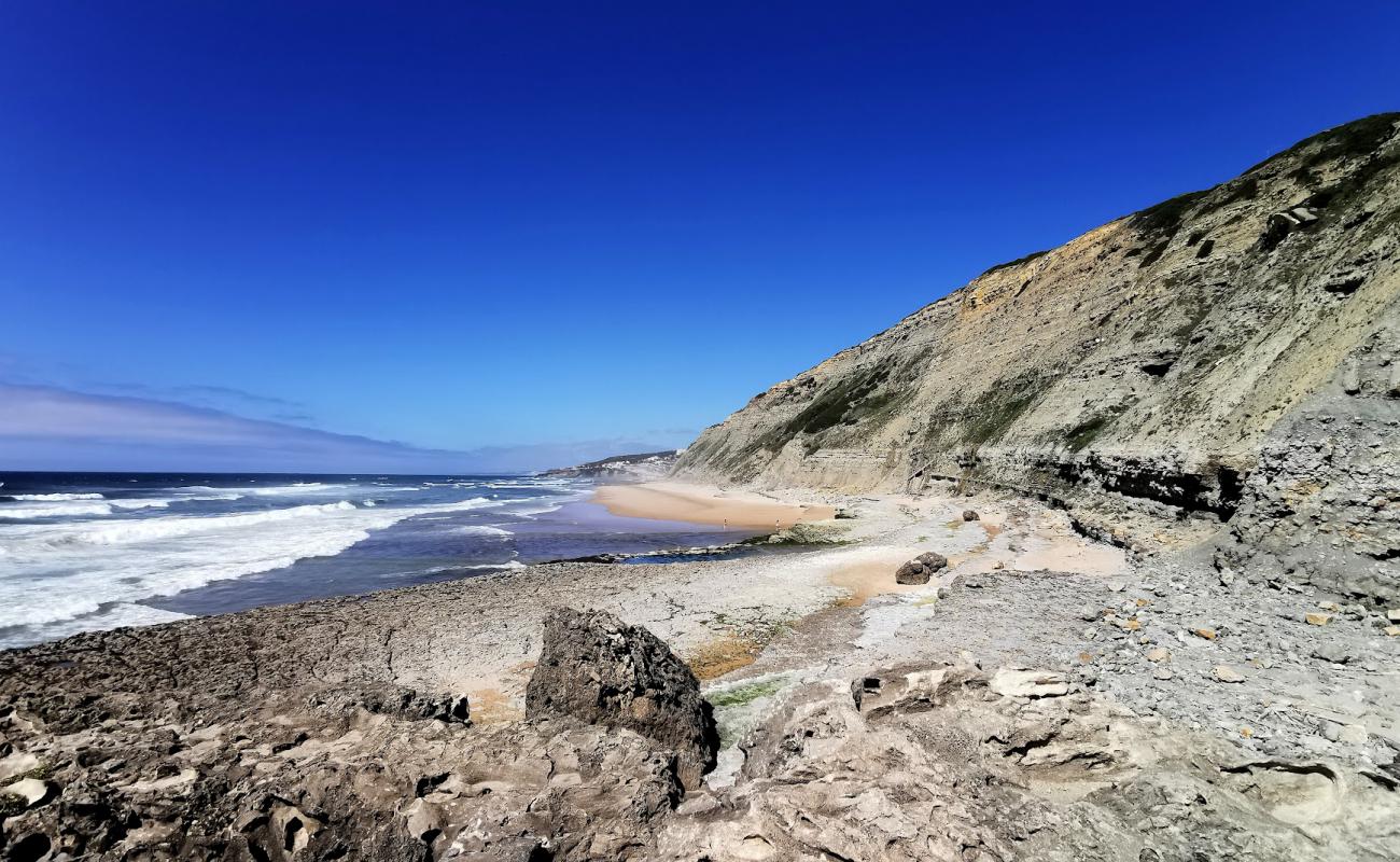 Foto af Praia da Aguda med lys sand overflade