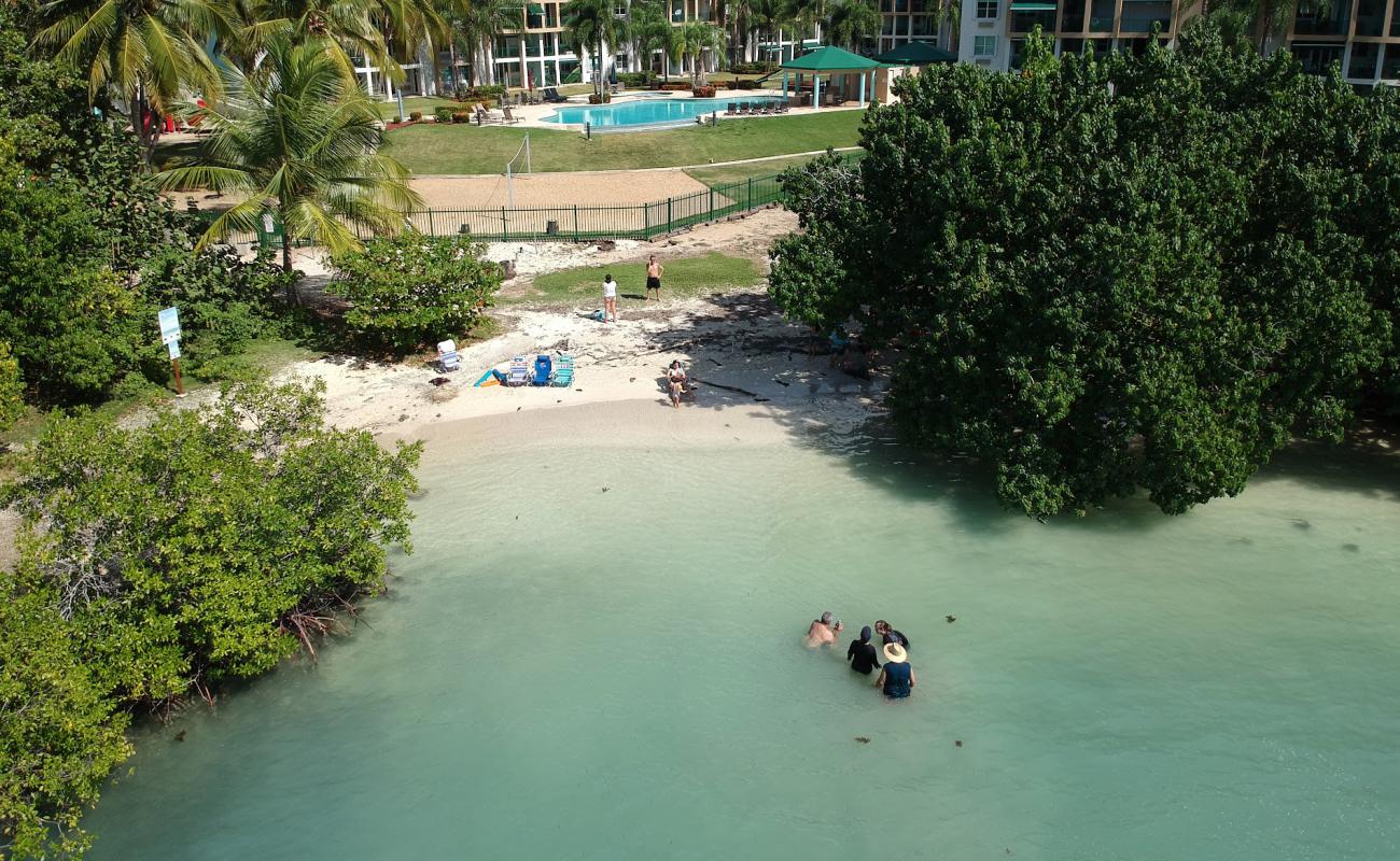 Foto af Playa Ostiones med lys sand overflade