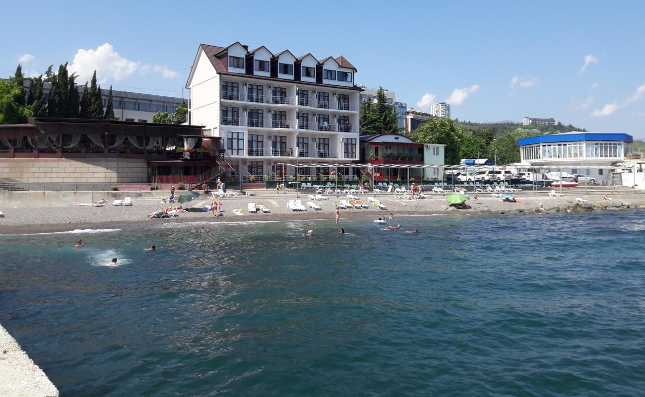 Foto af Alushta beach med grå sten overflade