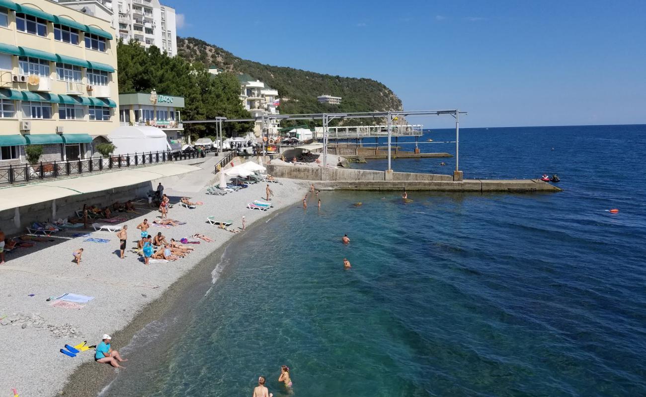 Foto af Nikitsky beach med grå fin sten overflade