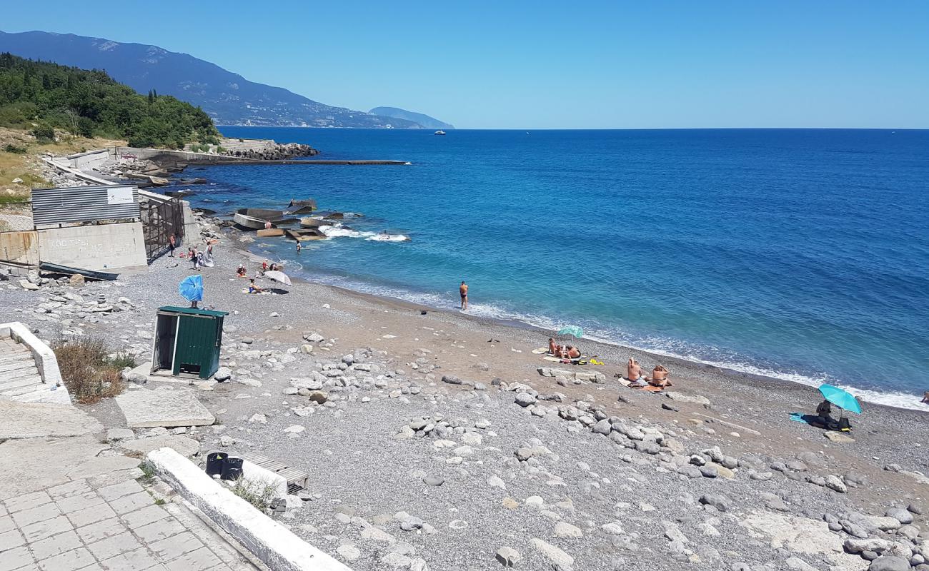 Foto af Kurpaty beach med gråt sand og småsten overflade