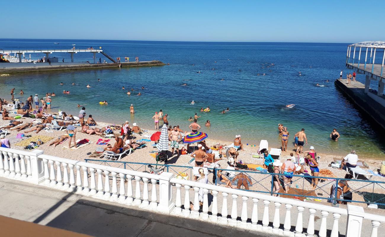 Foto af Victory Park beach med brun fin sten overflade