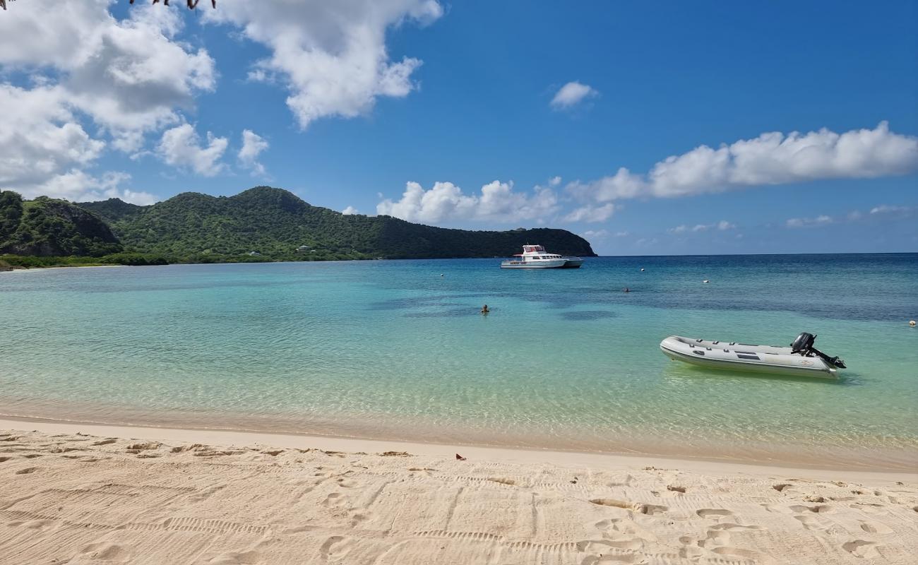 Foto af David's Strand med hvidt fint sand overflade