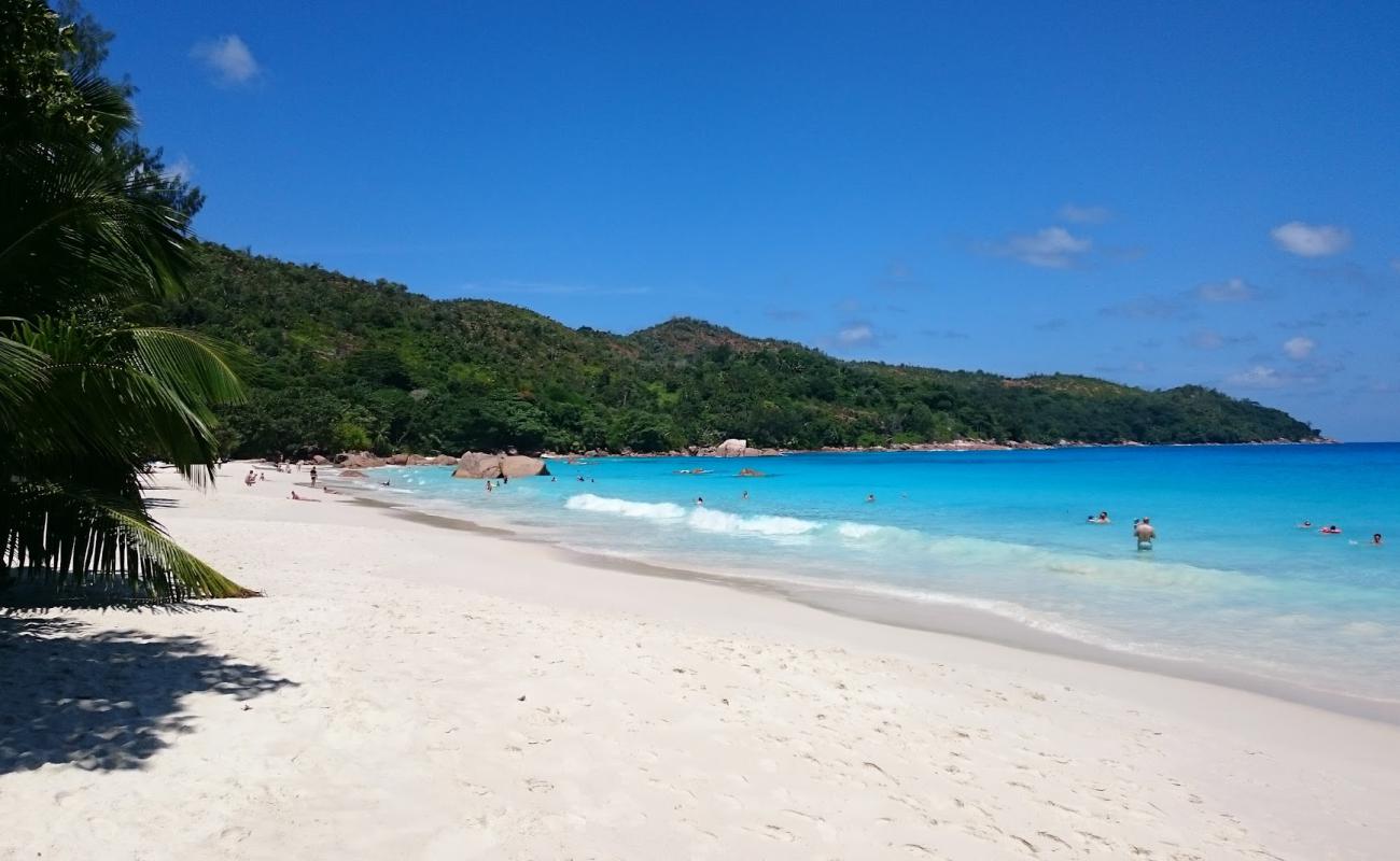 Foto af Anse Lazio Strand med hvidt fint sand overflade