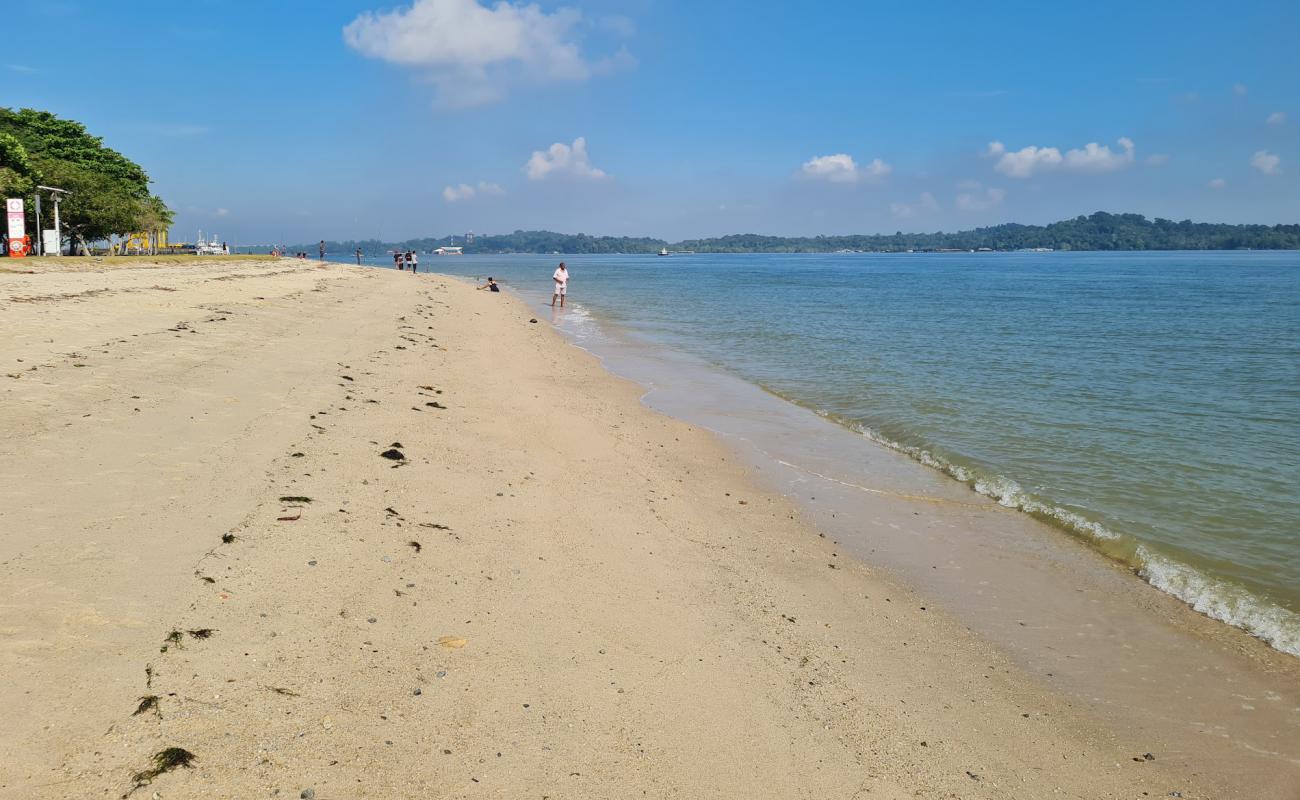 Foto af Changi Beach med lys sand overflade