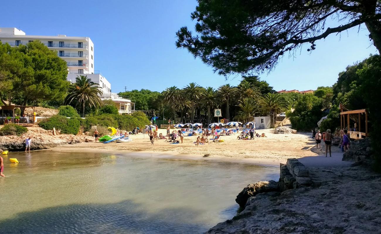 Foto af Cala'n blanes med lys fint sand overflade