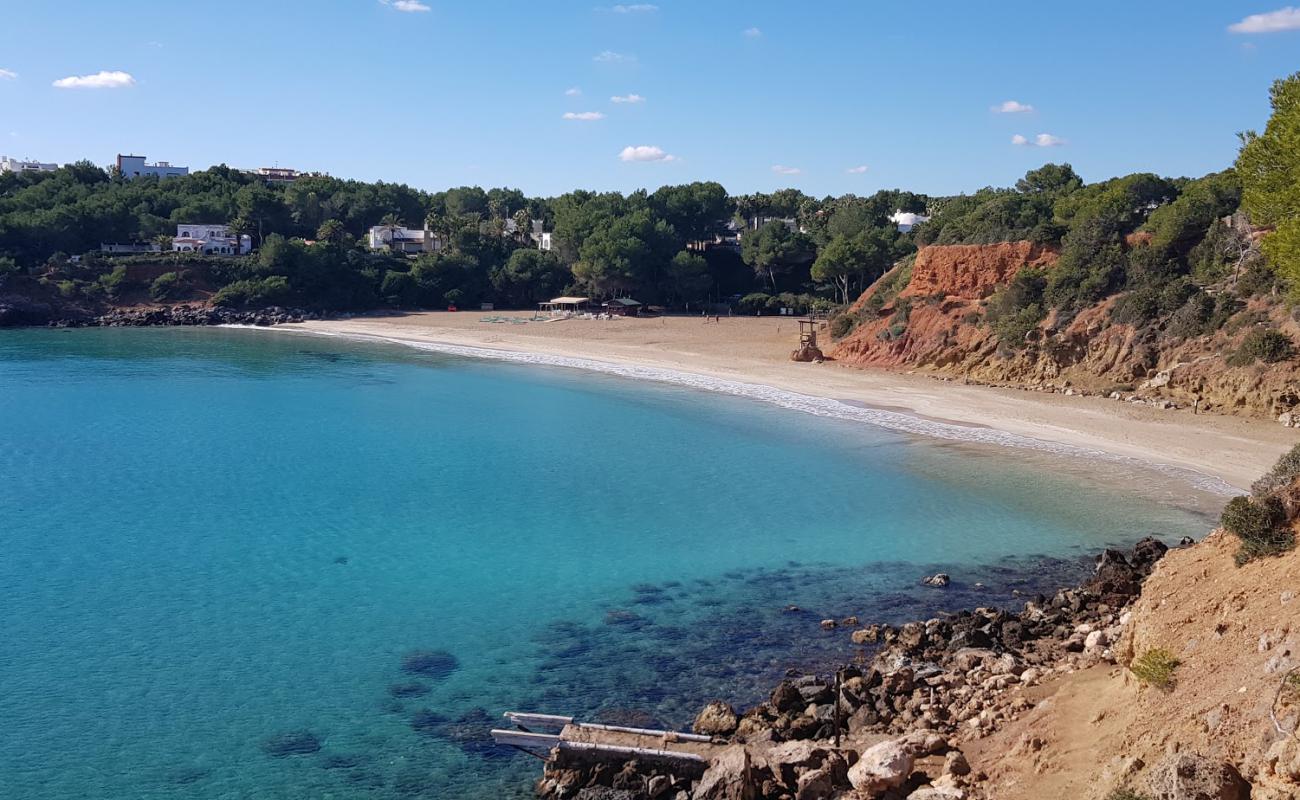 Foto af Cala Llenya Beach med lys fint sand overflade