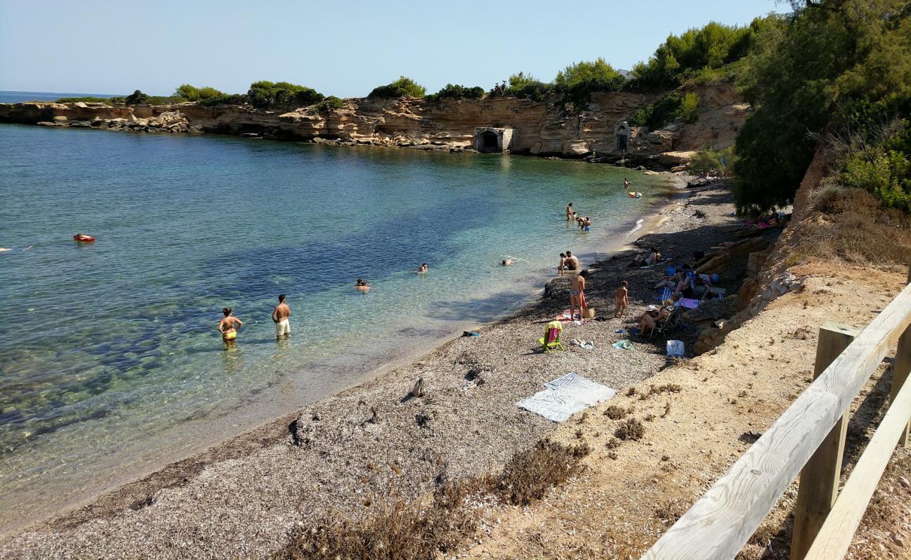 Foto af Cala Camps Vells med grå sten overflade