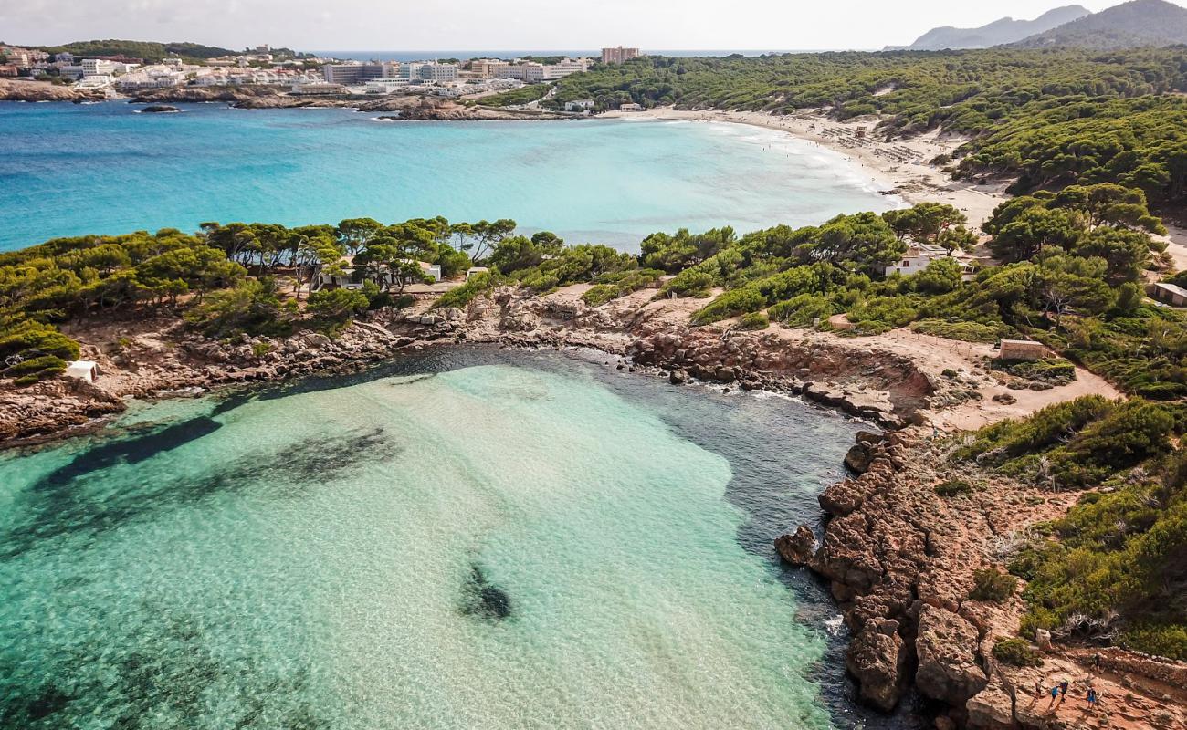 Foto af S'Agulla Strand med lys fint sand overflade