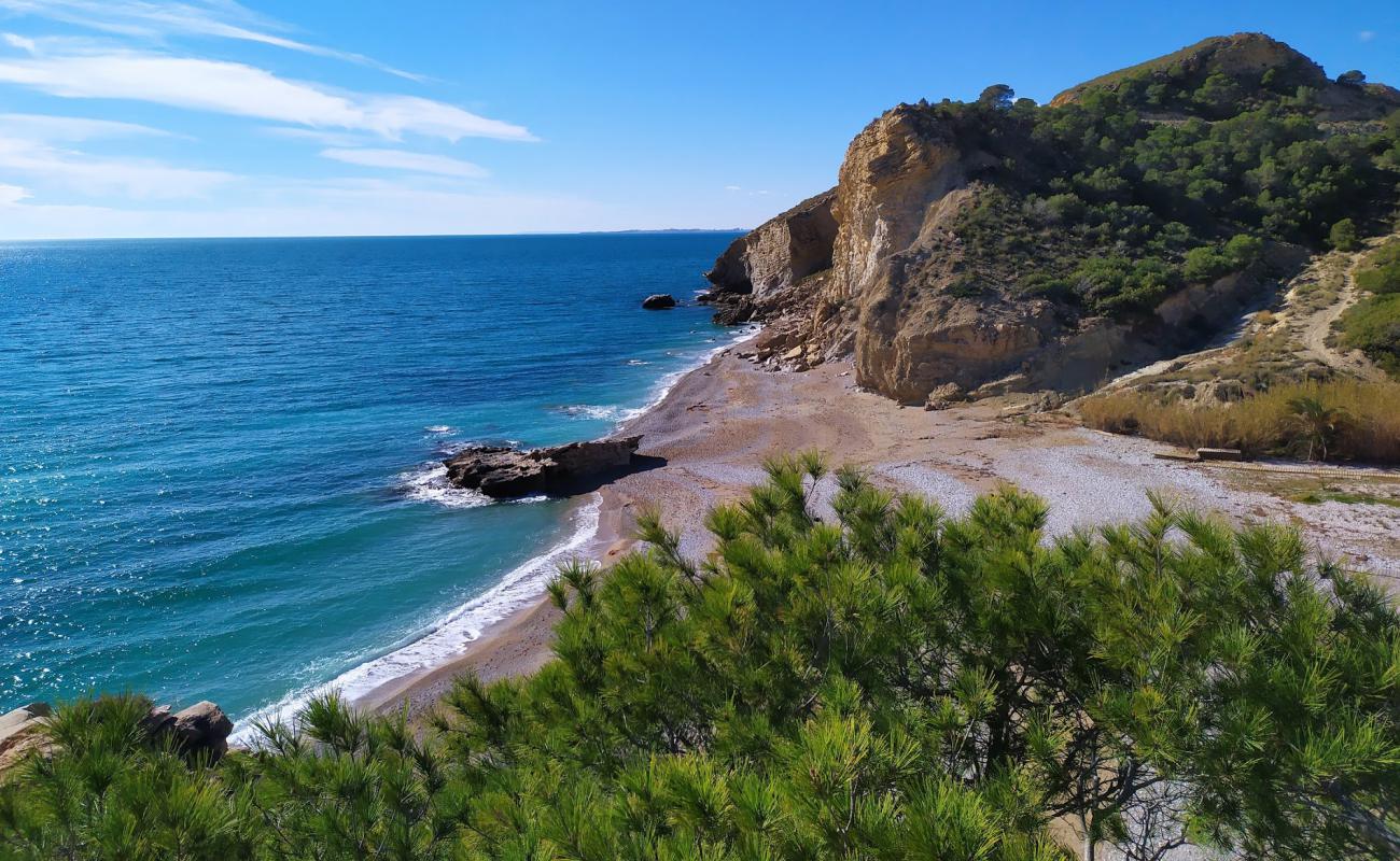 Foto af Playa la Caleta med brunt skallesand overflade