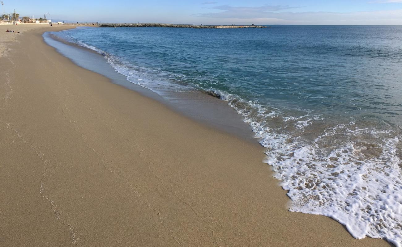 Foto af Bogatell Strand med lys fint sand overflade