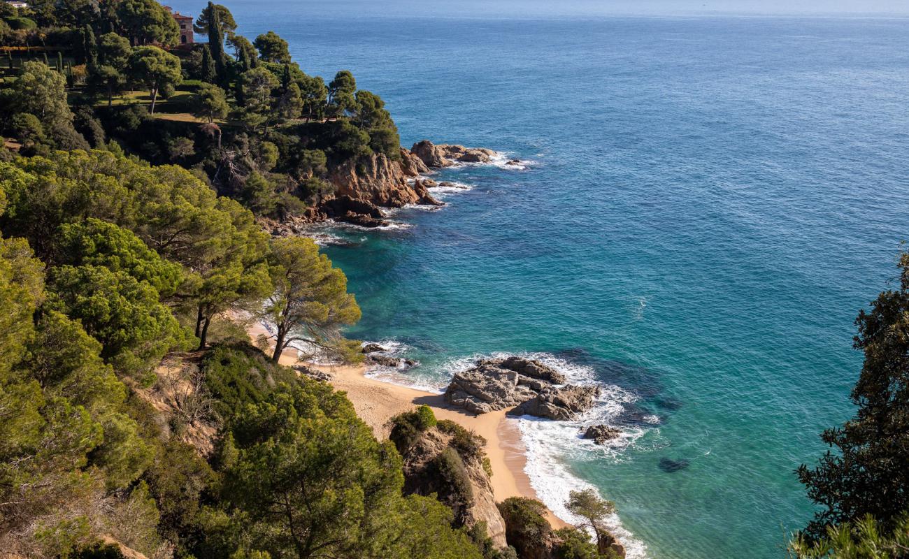 Foto af Cala Boadella Stranden med lys fint sand overflade