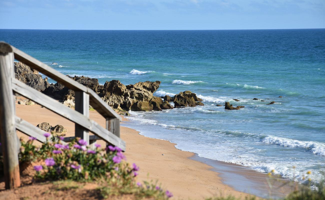 Foto af Roche Strand med lys sand overflade