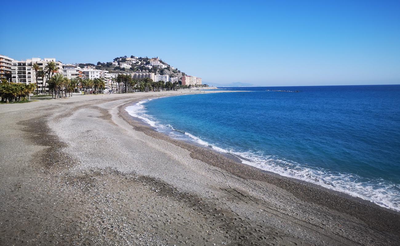 Foto af Puerta del Mar med gråt sand og småsten overflade