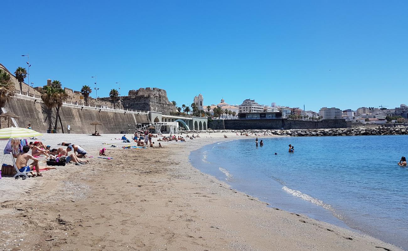 Foto af Playa del Chorillo med brun fin sten overflade