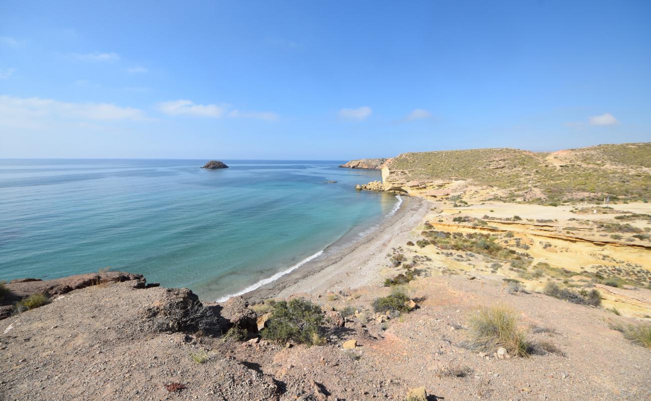 Foto af Playa Cueva de Lobos med brunt sand og sten overflade