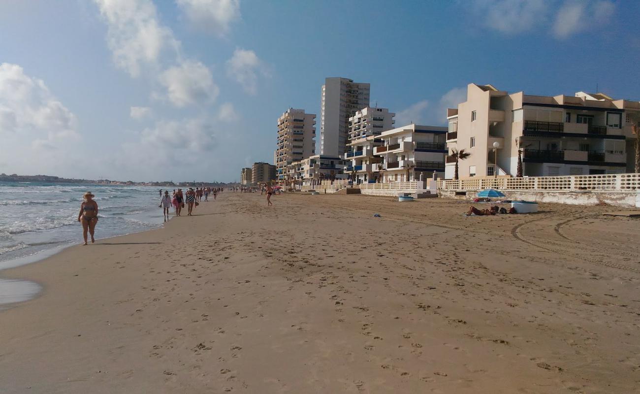 Foto af La Manga beach med lys sand overflade