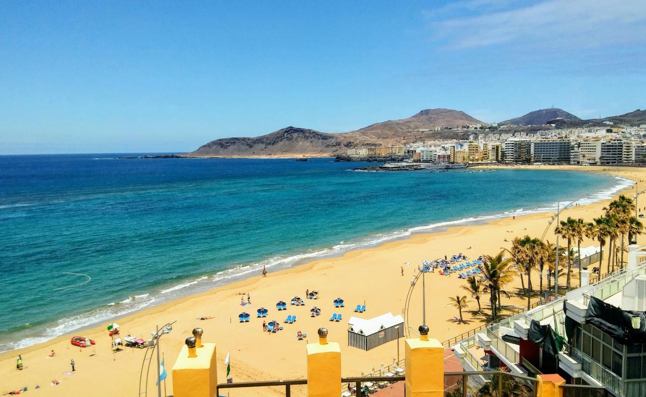 Foto af Las Canteras Strand med lys fint sand overflade