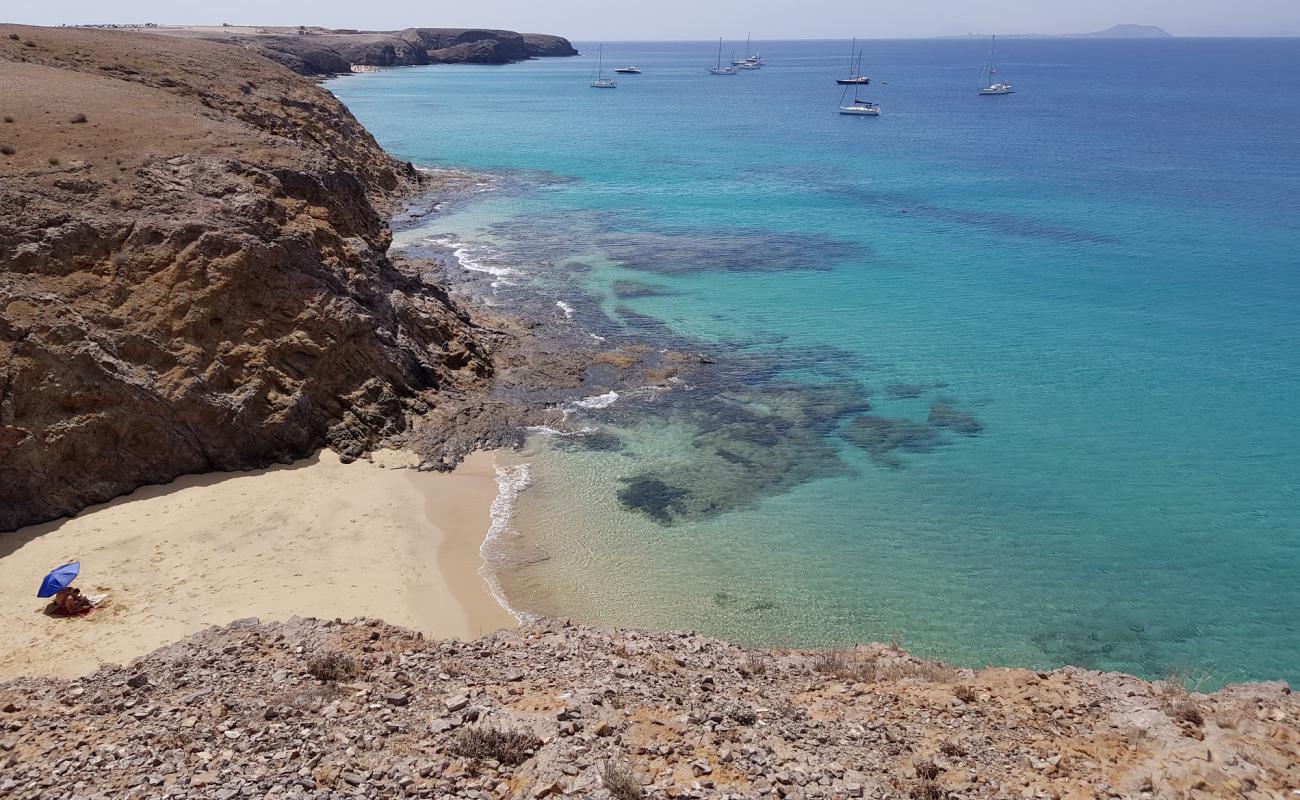 Foto af Playa San Marcial caelton med lys fint sand overflade