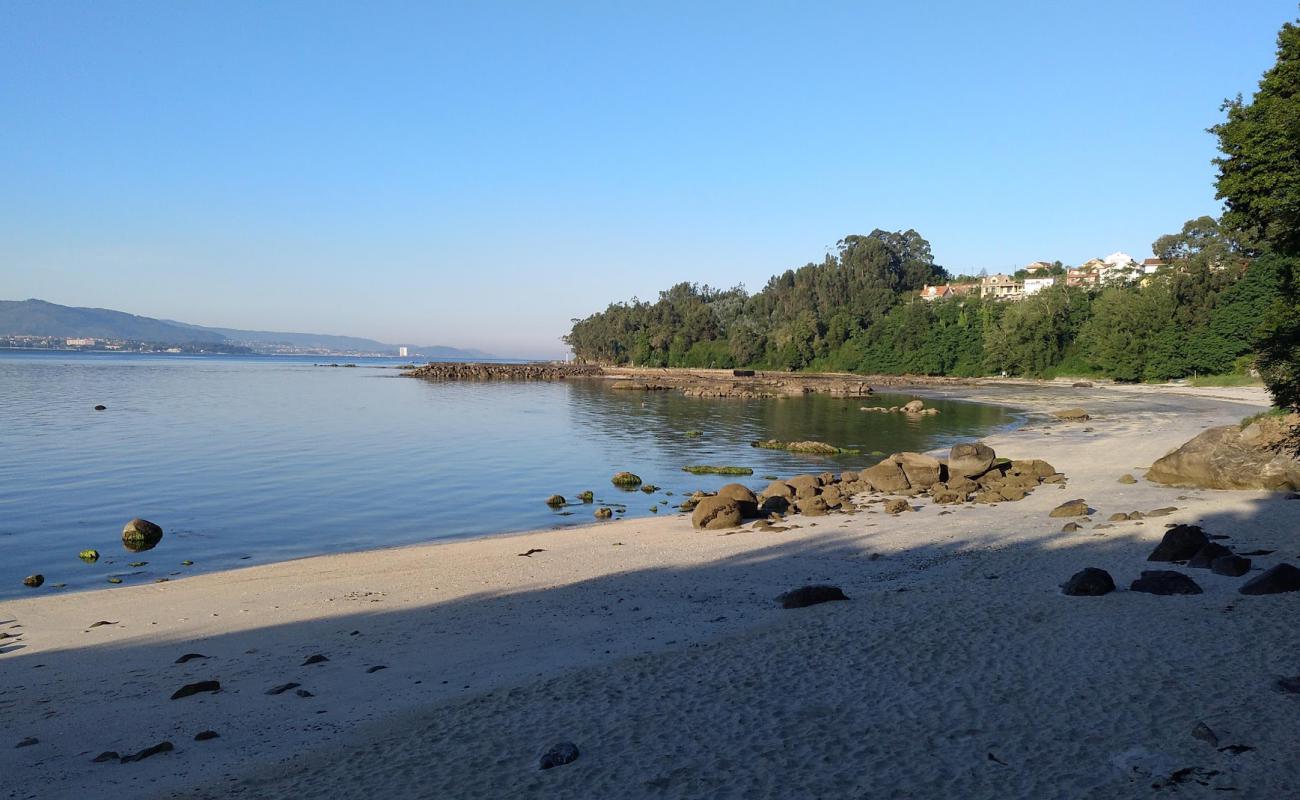 Foto af Praia de Vilela med hvidt sand overflade