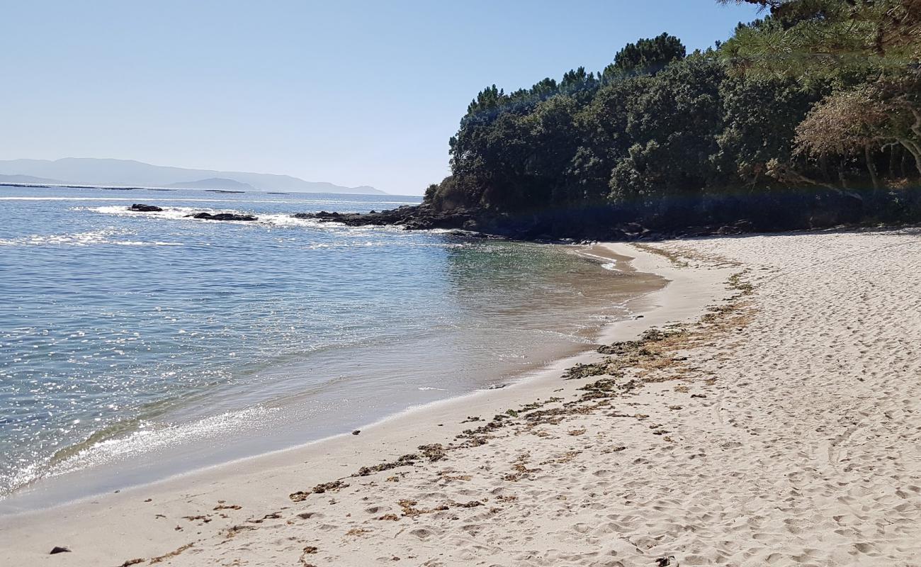 Foto af Praia das Moscas med hvidt sand overflade