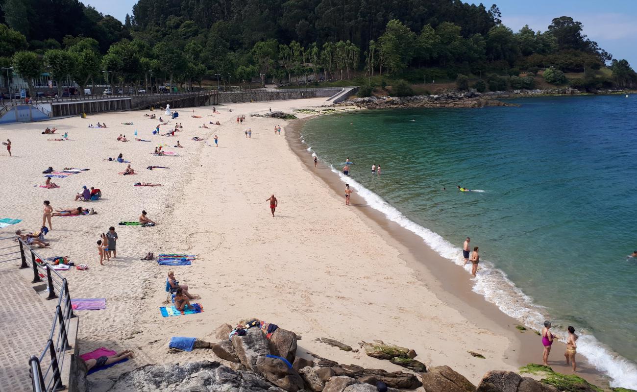 Foto af Praia de Portocelo med hvidt sand overflade