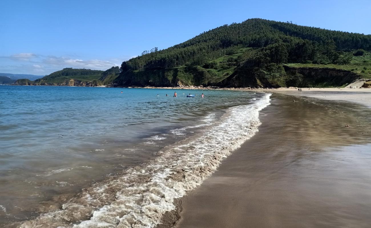 Foto af Praia de Basteira med hvidt fint sand overflade