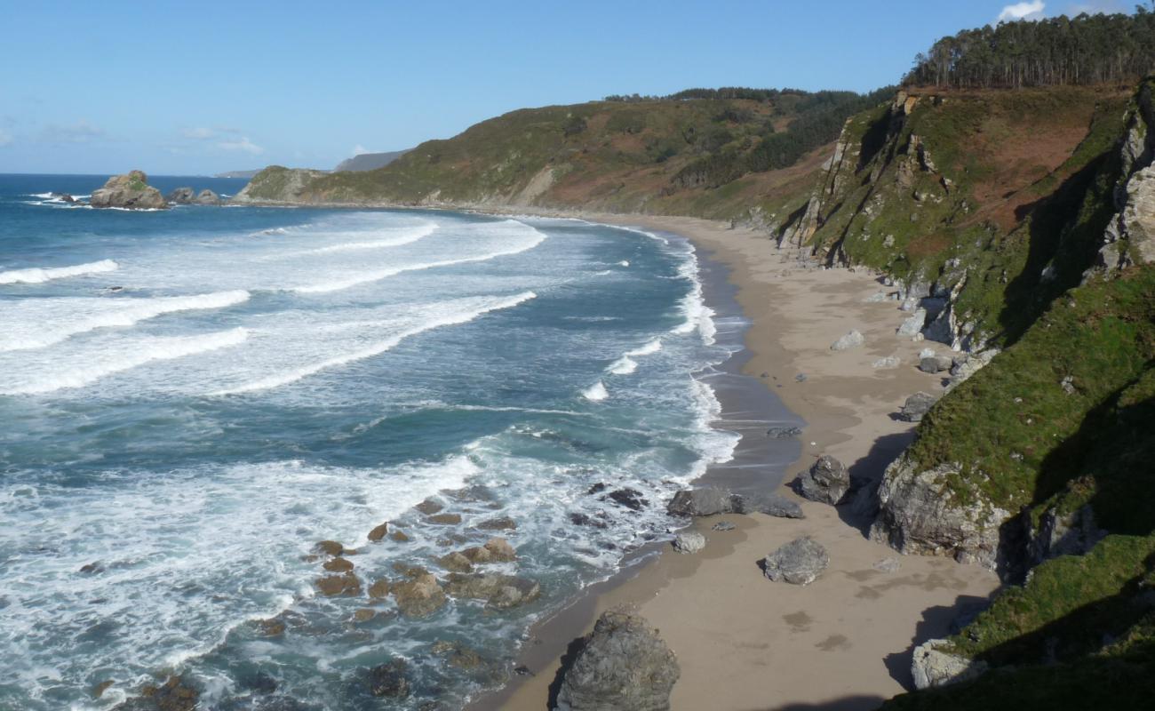 Foto af Praia do Sarridal med lys fint sand overflade