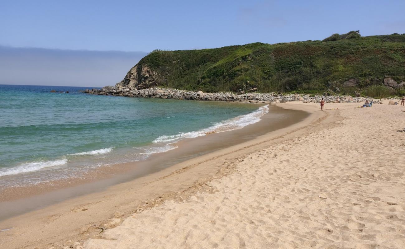 Foto af Playa de Esteiro med lys fint sand overflade