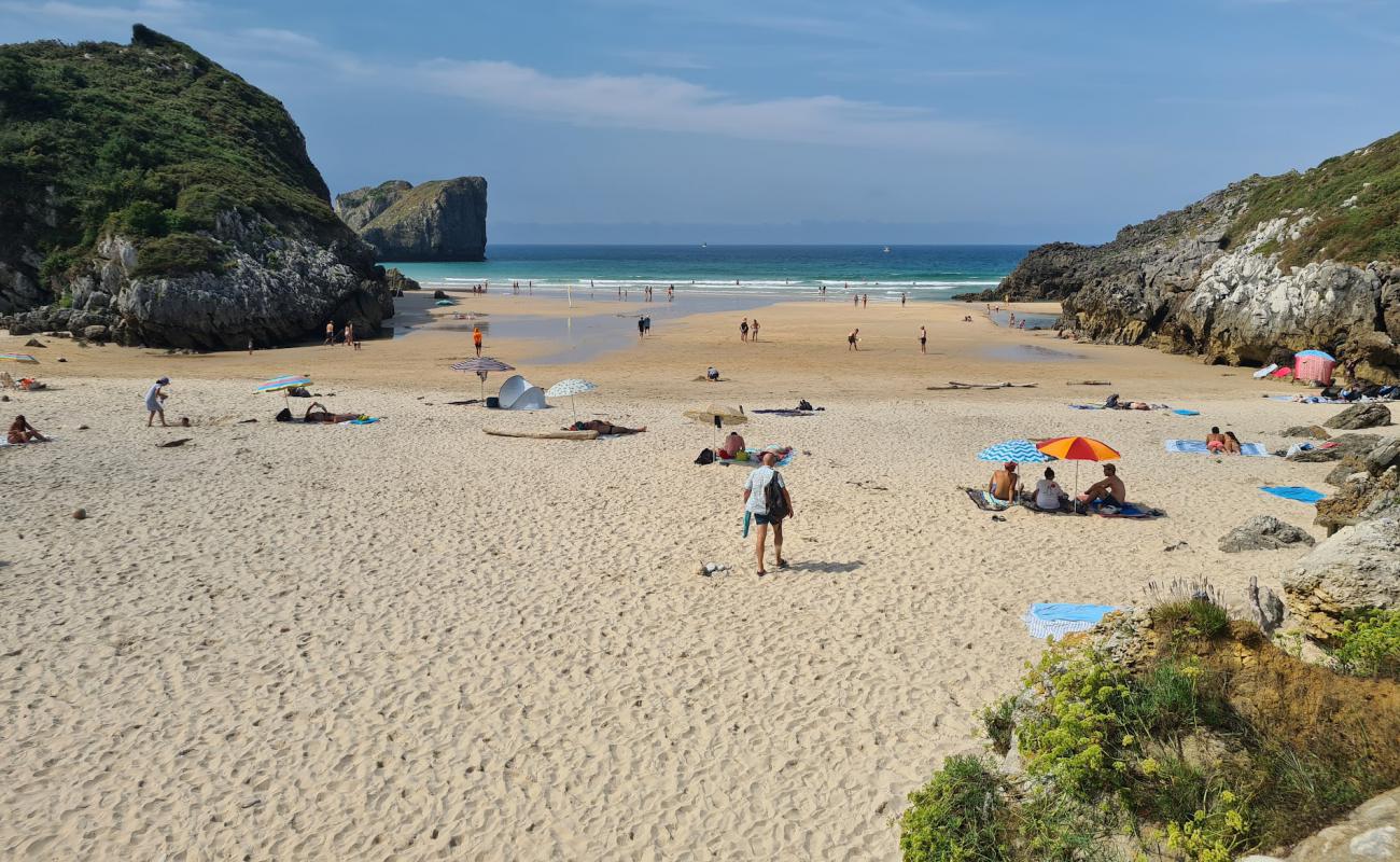 Foto af Playa San Martin med lys fint sand overflade