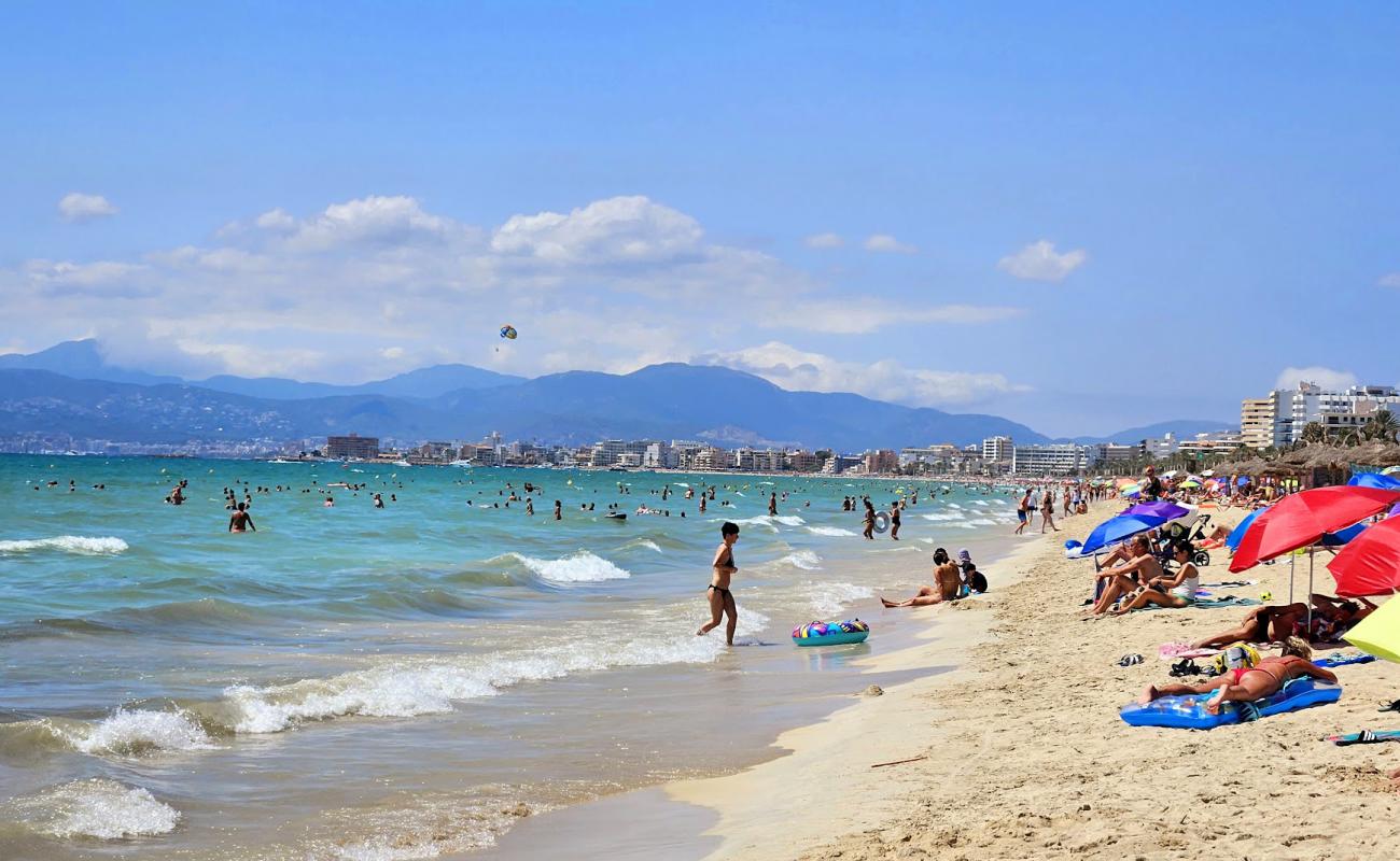 Foto af Platja de s'Arenal (Palma) med lys sand overflade