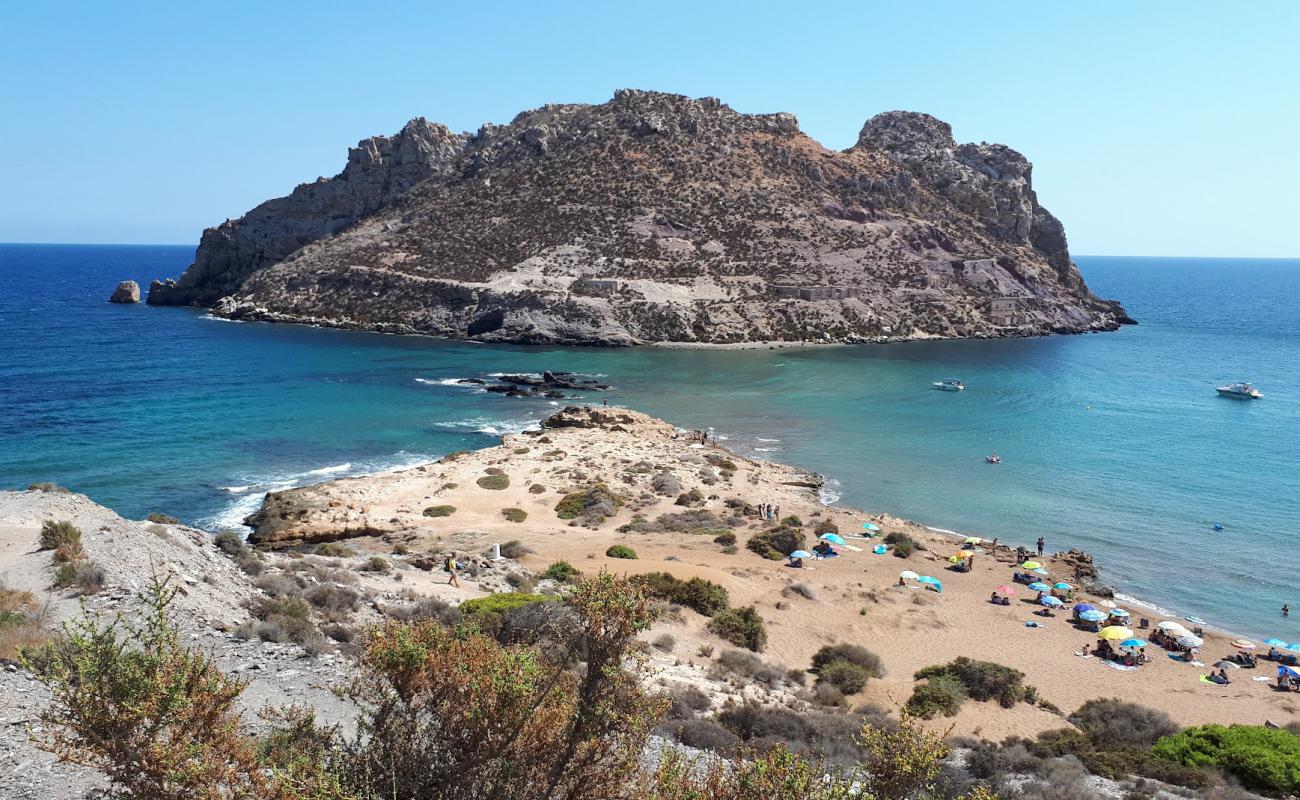 Foto af La Playa Amarilla med lys sand overflade